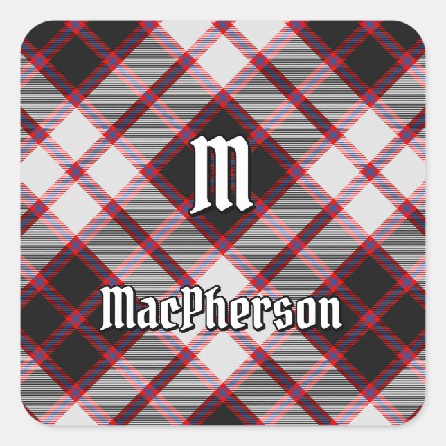 Clan MacPherson Jagd Tartan Square Sticker (Vorderseite)