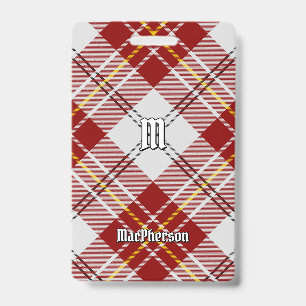 Clan MacPherson Red Dress Tartan Abzeichen Ausweis