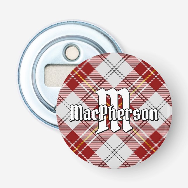 Clan MacPherson Red Dress Tartan Flaschenöffner (Vorderseite)