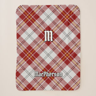Clan MacPherson Red Dress Tartan Sherpa Blanket Sherpadecke