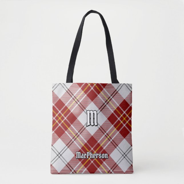 Clan MacPherson Red Dress Tartan Tote Bag Tasche (Vorderseite)