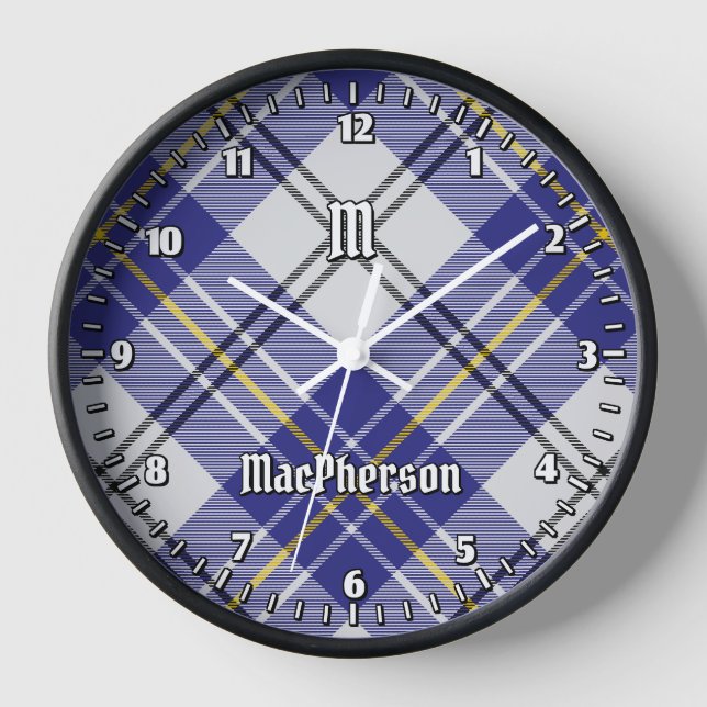 Clan MacPherson Robe Bleue Tartan Grande horloge (Recto)