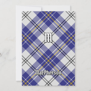 Clan MacPherson robe bleue Tartan Invitation