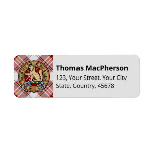 Clan MacPherson Robe rouge Tartan Étiquette