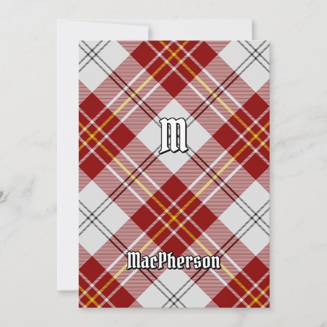 Clan MacPherson Robe Rouge Tartan Invitation (Devant)