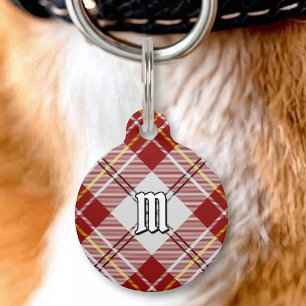 Clan MacPherson Roter Kleid Tartan-Hundeanhänger Haustiermarke