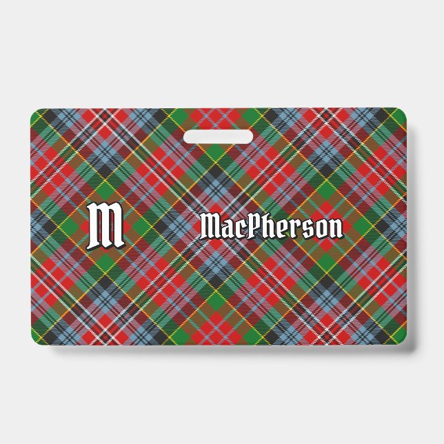 Clan MacPherson Tartan Abzeichen Ausweis (Vorderseite)