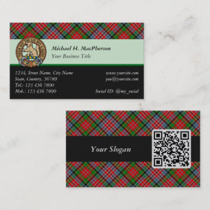 Clan MacPherson Tartan Business Card Visitenkarte