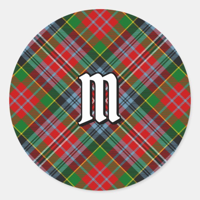 Clan MacPherson Tartan Classic Round Sticker (Vorderseite)