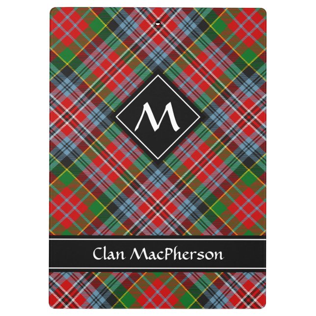 Clan MacPherson Tartan Clipboard Klemmbrett (Rückseite)