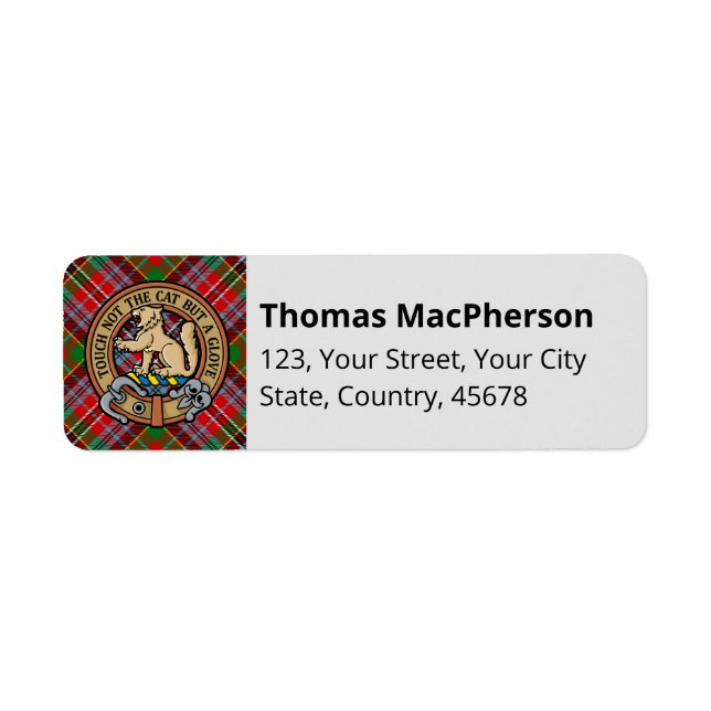 Clan MacPherson Tartan Label (Vorne)