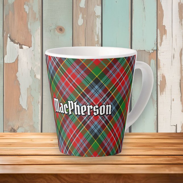 Clan MacPherson Tartan Latte Mug (Créateur téléchargé)