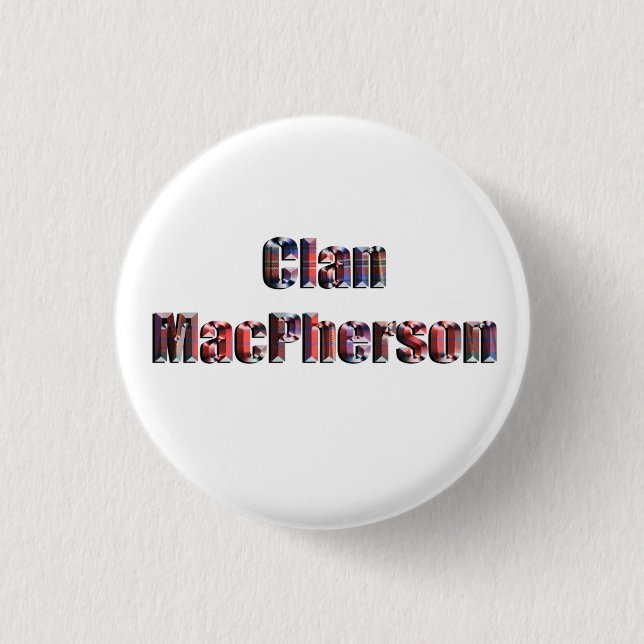 Clan MacPherson Tartan Logo, Button (Vorderseite)
