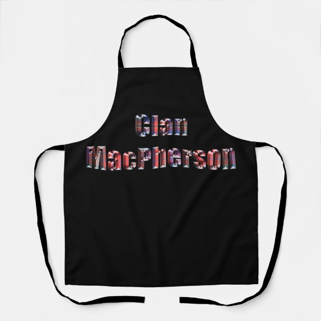 Clan Macpherson Tartan Name, Full Print Schürze (Vorderseite)