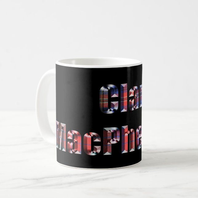 Clan Macpherson Tartan Name, Tasse (Vorderseite Links)