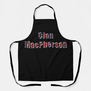 Clan Macpherson Tartan Name, Voll gedruckte Schürz Schürze