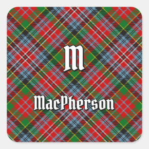 Clan MacPherson Tartan Square Sticker