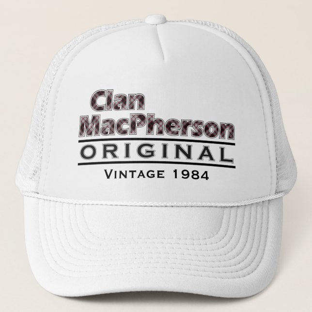 Clan MacPherson Vintag anpassen Truckerkappe (Vorderseite)