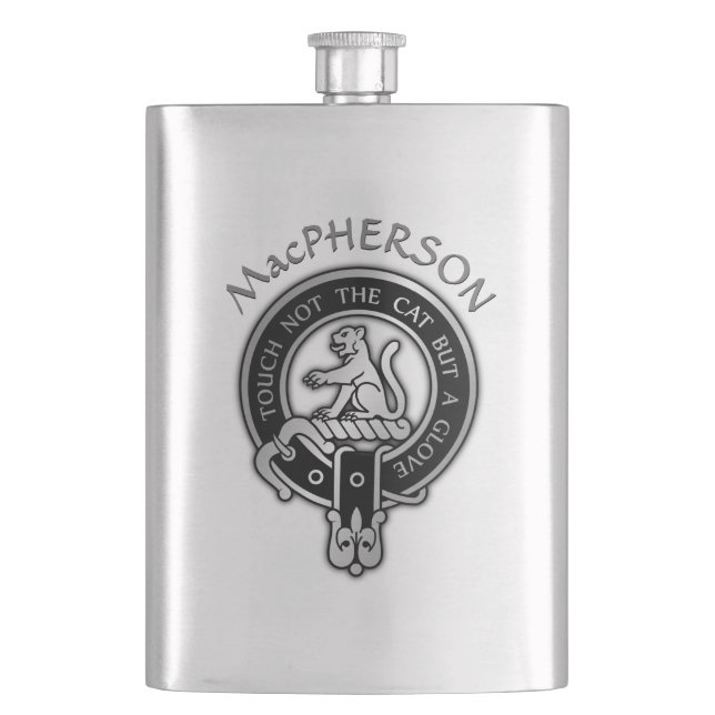Clan MacPherson Wappen Flask Flachmann (Vorderseite)