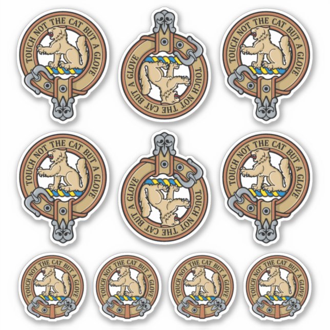 Clan MacPherson Wappen Sticker Set (Vorderseite)