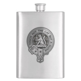 Clan MacPherson Wappen & Tartan Flachmann