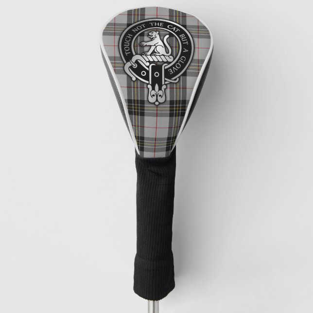 Clan MacPherson Wappen & Tartan Golf Head Cover Headcover (Vorderseite)