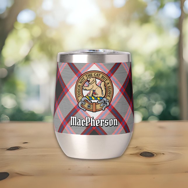 Clan MacPherson Wappen über die Jagd auf Tartan (Von Creator hochgeladen)