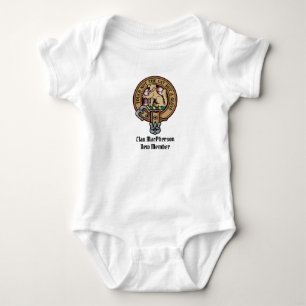 Clan MacPherson Wappen über die Jagd auf Tartan Baby Strampler
