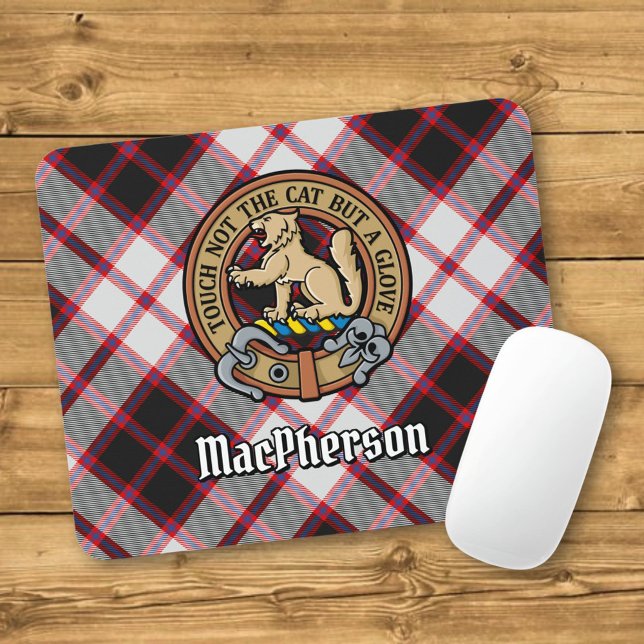 Clan MacPherson Wappen über die Jagd auf Tartan Mousepad (Von Creator hochgeladen)