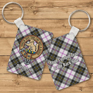 Clan MacPherson Wappen über Dress Tartan Schlüssel Schlüsselanhänger