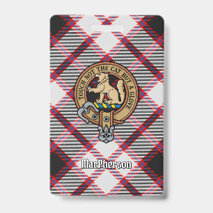Clan MacPherson-Wappen über Hunting Tartan Ausweis