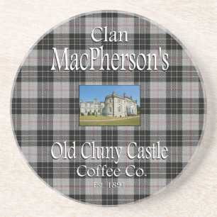 Clan MacPhersons Old Cluny Castle Coffee Co. Sandstein Untersetzer