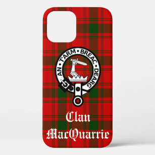 Clan MacQuarrie Tartan und Wappen Case-Mate iPhone Hülle