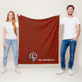 Clan MacQuarrie Tartan und Wappen Fleecedecke