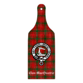 Clan MacQuarrie Tartan und Wappen Schneidebrett