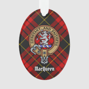 Clan MacQueen Crest sur Tartan