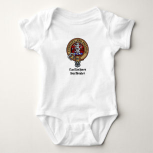 Clan MacQueen Crest über Tartan Baby Strampler