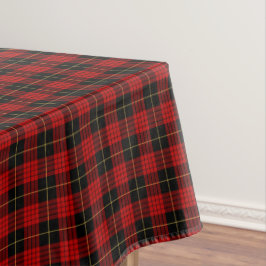 Clan MacQueen Red and Black Scottish Tartan Tischdecke