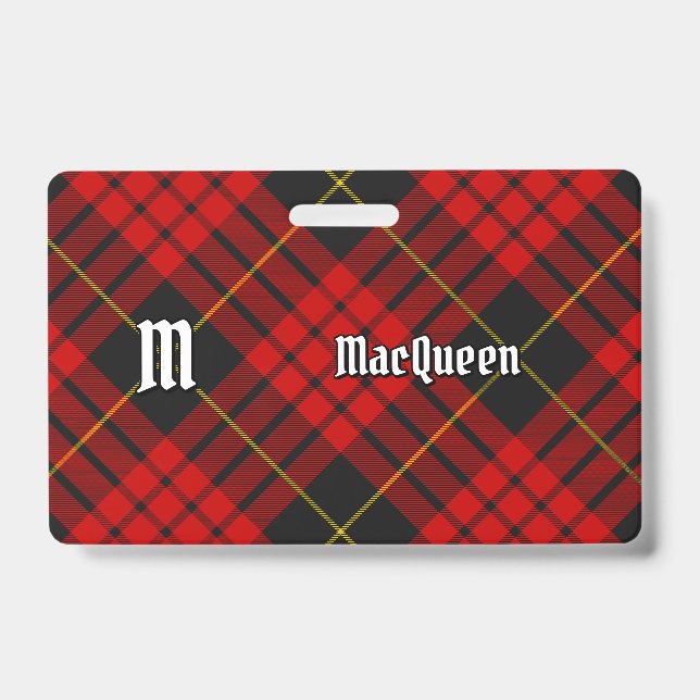 Clan MacQueen Tartan Ausweis (Vorderseite)