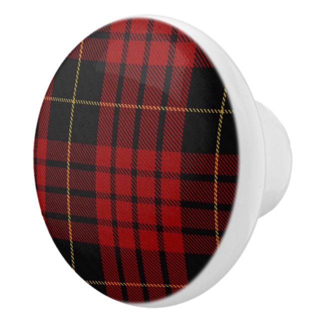 Clan MacQueen Tartan-karierter Fach-Zug Keramikknauf (Rechts)