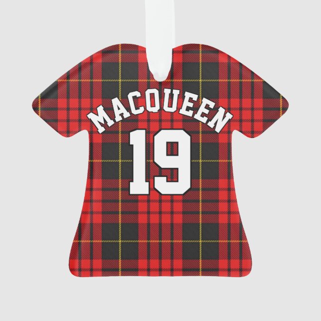 Clan MacQueen Tartan-Weihnachten Jersey Ornament (Rückseite)