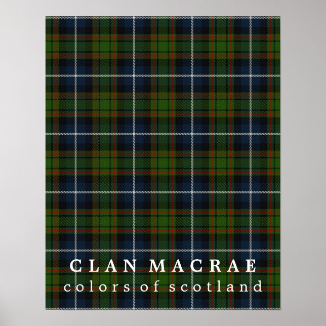 Clan MacRae Colors of Scotland Tartan Poster (Vorne)