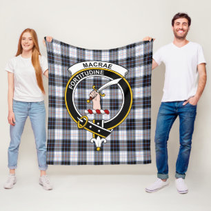 Clan MacRae Dress Modern Tartan Kariert Fleecedecke