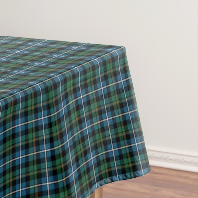 Clan MacRae Green und Blue Scottish Hunting Tartan Tischdecke (Beispiel)