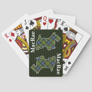 Clan MacRae Jagd Tartan Scottish Terrier Spielkarten