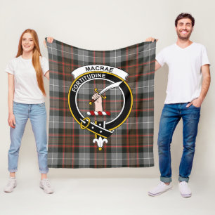 Clan MacRae Jagd verwitterter Tartan Karo Fleecedecke