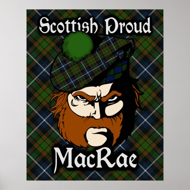 Clan MacRae Scottish Tartan Poster (Vorne)