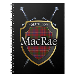 Clan MacRae Tartan-Schild u. Schwerter Notizblock