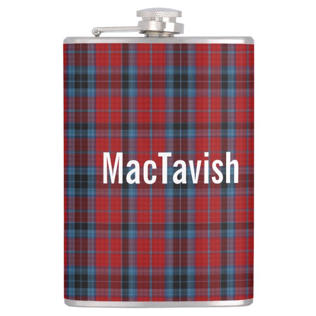 Clan MacTavish Tartan Custom Flachmann (Vorderseite)