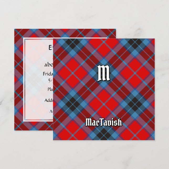 Clan MacTavish Tartan Einladung (Vorne/Hinten)